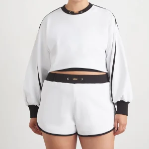 Best Aje ATHLETICA Interlock Crop Sweater 413 White/Black
