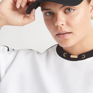Best Aje ATHLETICA Interlock Crop Sweater 413 White/Black