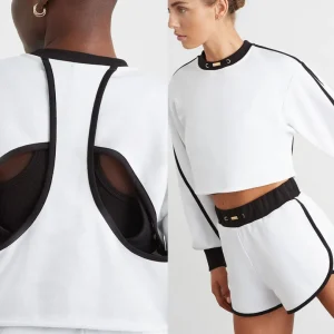 Best Aje ATHLETICA Interlock Crop Sweater 413 White/Black