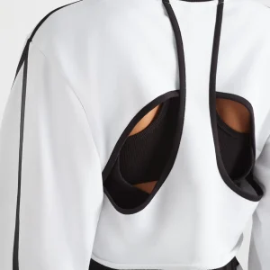 Best Aje ATHLETICA Interlock Crop Sweater 413 White/Black