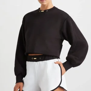 Best Sale Aje ATHLETICA Interlock Sweater 413 Black