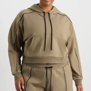 Online Aje ATHLETICA Kangaroo Pocket Hoodie 405 Soft Khaki Black