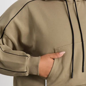Online Aje ATHLETICA Kangaroo Pocket Hoodie 405 Soft Khaki Black