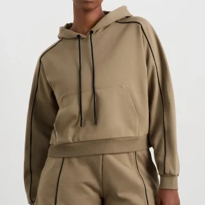 Online Aje ATHLETICA Kangaroo Pocket Hoodie 405 Soft Khaki Black