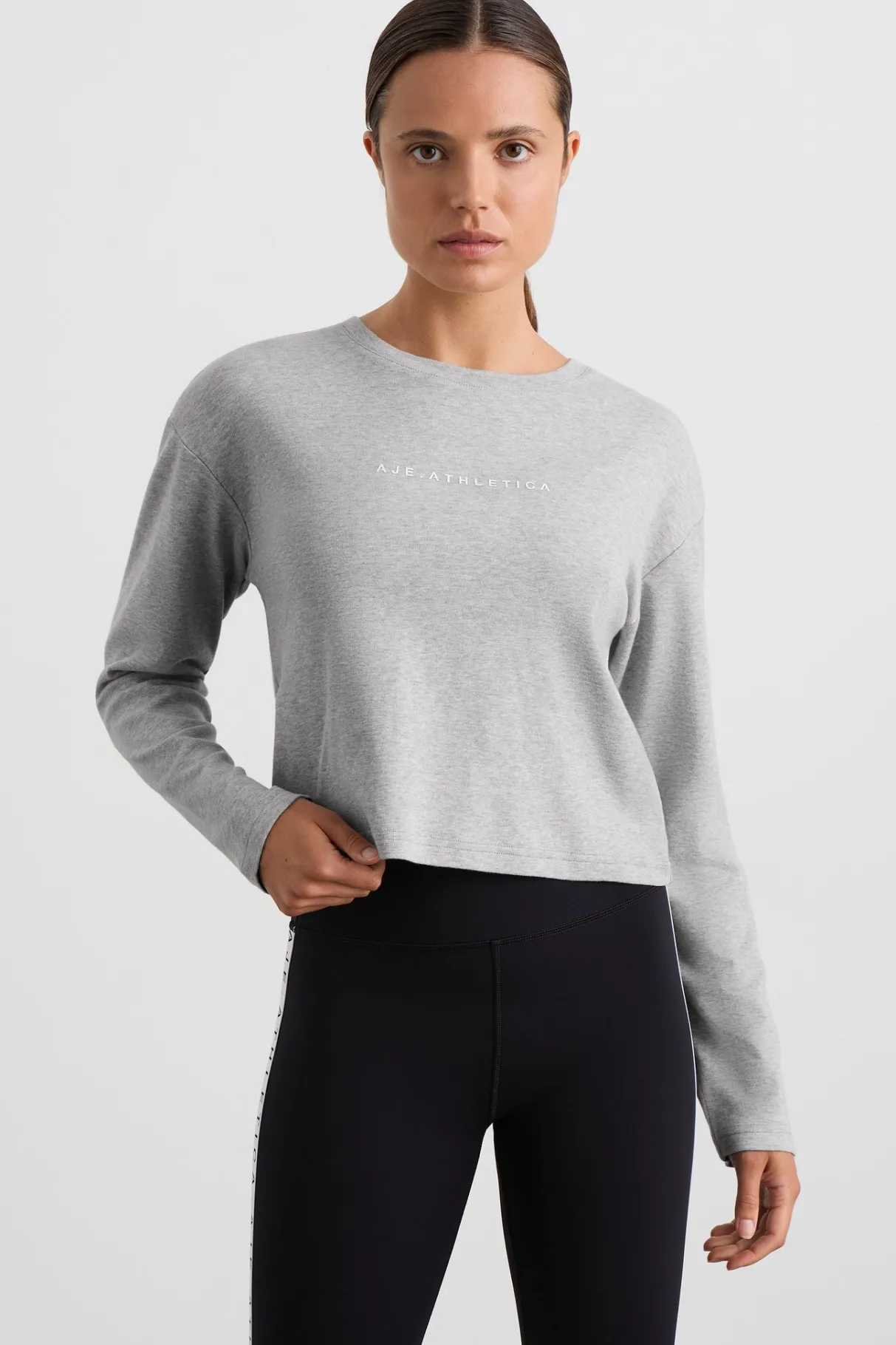 keyhole_drawstring_long_sleeve_tee__3.webp Online Aje ATHLETICA Keyhole Drawstring Long Sleeve Tee 149 Grey Marle