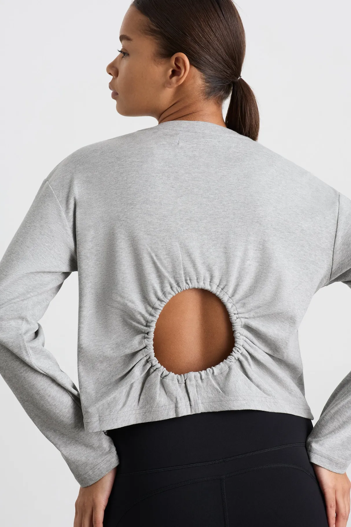 keyhole_drawstring_long_sleeve_tee__5.webp Online Aje ATHLETICA Keyhole Drawstring Long Sleeve Tee 149 Grey Marle