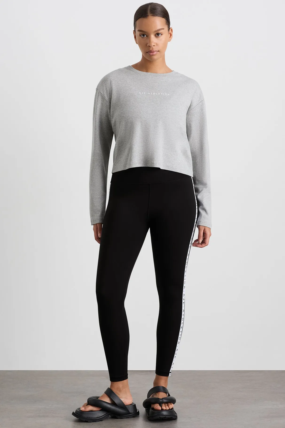 keyhole_drawstring_long_sleeve_tee__6.webp Online Aje ATHLETICA Keyhole Drawstring Long Sleeve Tee 149 Grey Marle
