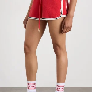 Best Aje ATHLETICA Knit Contrast Shorts 603 Passionate Red