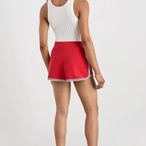 Best Aje ATHLETICA Knit Contrast Shorts 603 Passionate Red