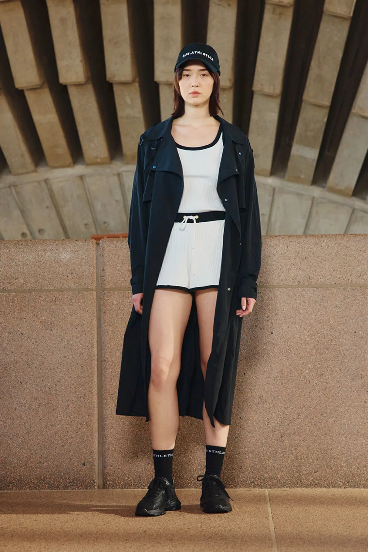 knit_ribbed_shorts__2.webp Online Aje ATHLETICA Knit Ribbed Shorts 603 White/Black