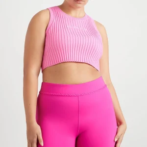 Cheap Aje ATHLETICA Knitted Mini Logo Tank 135 Candy Pink