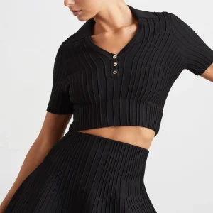 Flash Sale Aje ATHLETICA Knitted Mini Skirt 628 Black
