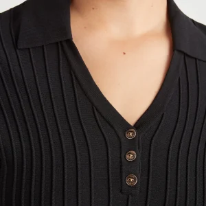 Online Aje ATHLETICA Knitted Polo Top 341 Black