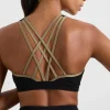 Store Aje ATHLETICA Lattice Logo Strap Bra 360 Black Soft Khaki