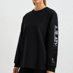 Hot Aje ATHLETICA Light Weight Logo Crew Jumper 127 Black