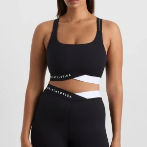 Cheap Aje ATHLETICA Logo Elastic Sports Bra 323 Black/White