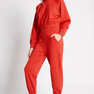 Outlet Aje ATHLETICA Logo Knit Trackpants 505 Garnet Red