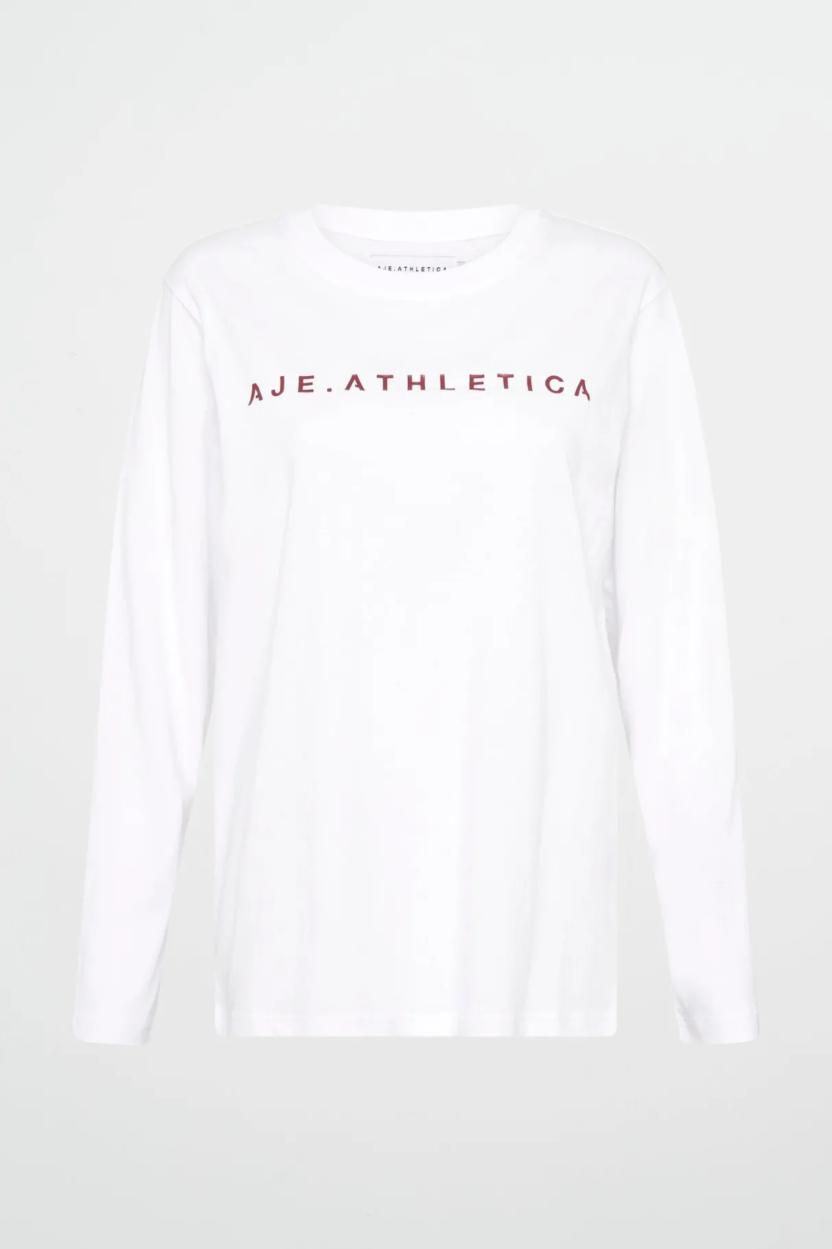 logo_long_sleeve_tshirt__1.webp Online Aje ATHLETICA Logo Long Sleeve T-Shirt 127 White/Burnt Burgundy