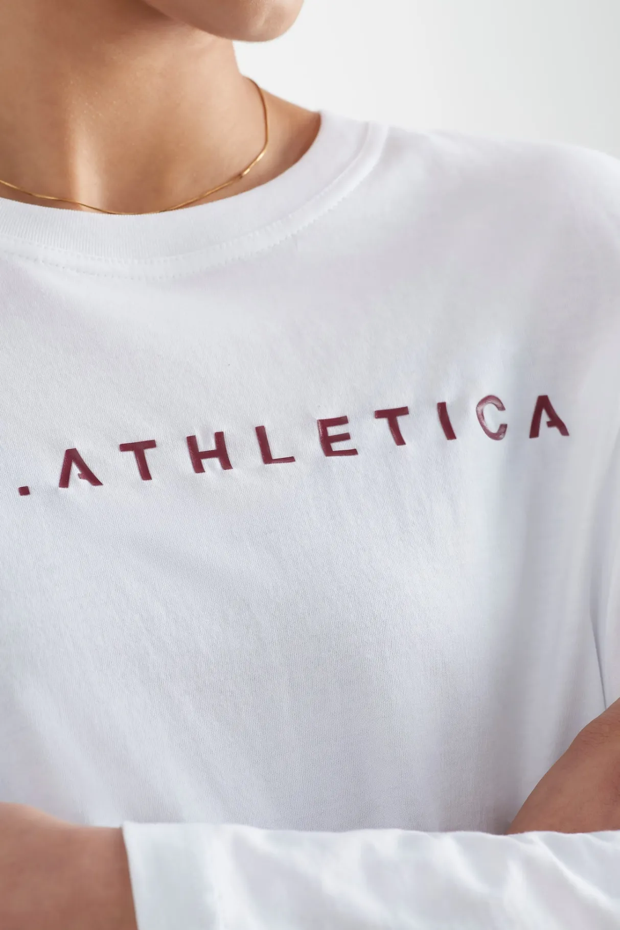 logo_long_sleeve_tshirt__3.webp Online Aje ATHLETICA Logo Long Sleeve T-Shirt 127 White/Burnt Burgundy