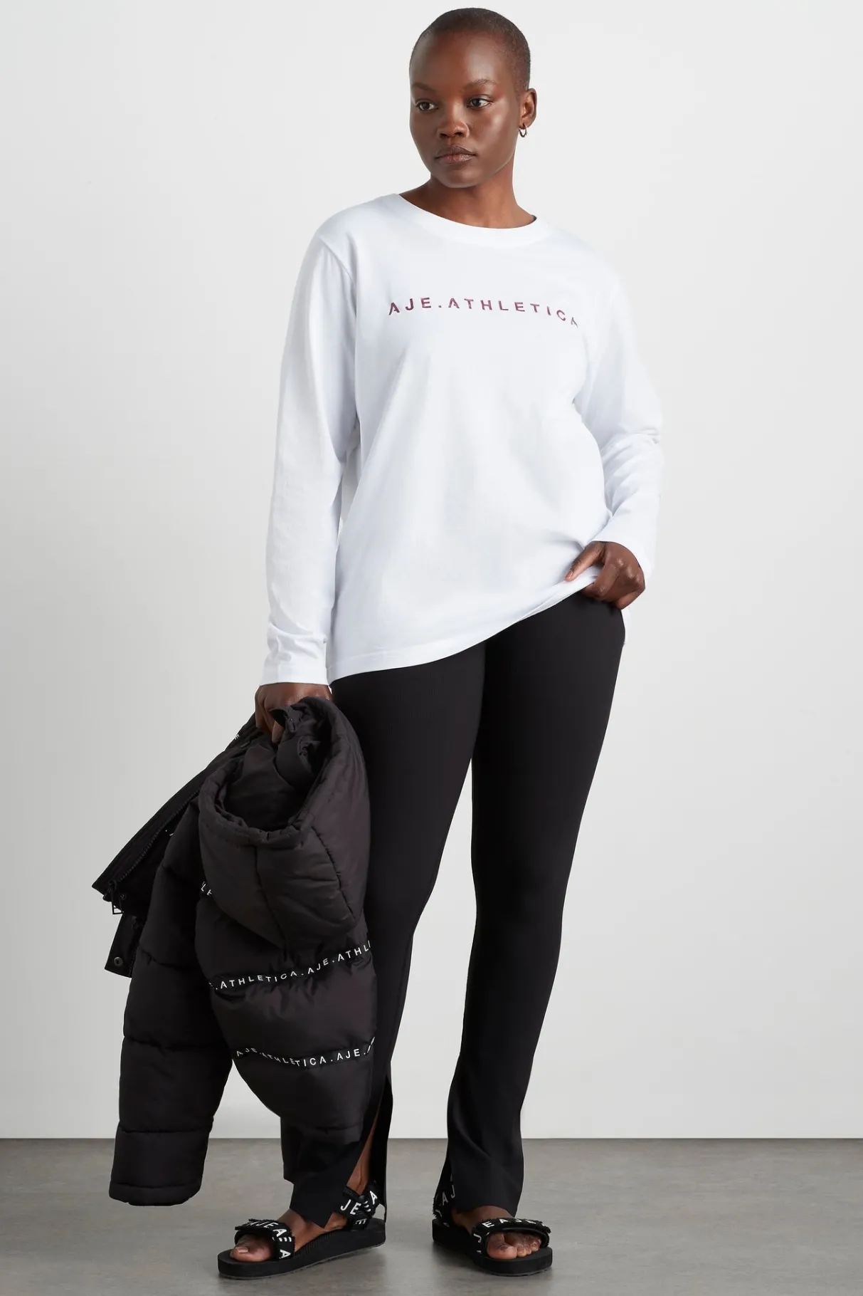 logo_long_sleeve_tshirt__6.webp Online Aje ATHLETICA Logo Long Sleeve T-Shirt 127 White/Burnt Burgundy