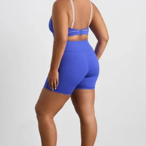 Online Aje ATHLETICA Logo Notch Bike Short 639 Marine Blue Latte Beige