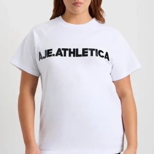 Cheap Aje ATHLETICA Logo Raglan T-Shirt 110 White/Black
