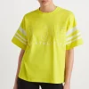 New Aje ATHLETICA Logo Stripe T-Shirt 102 Citrus Yellow/Wht