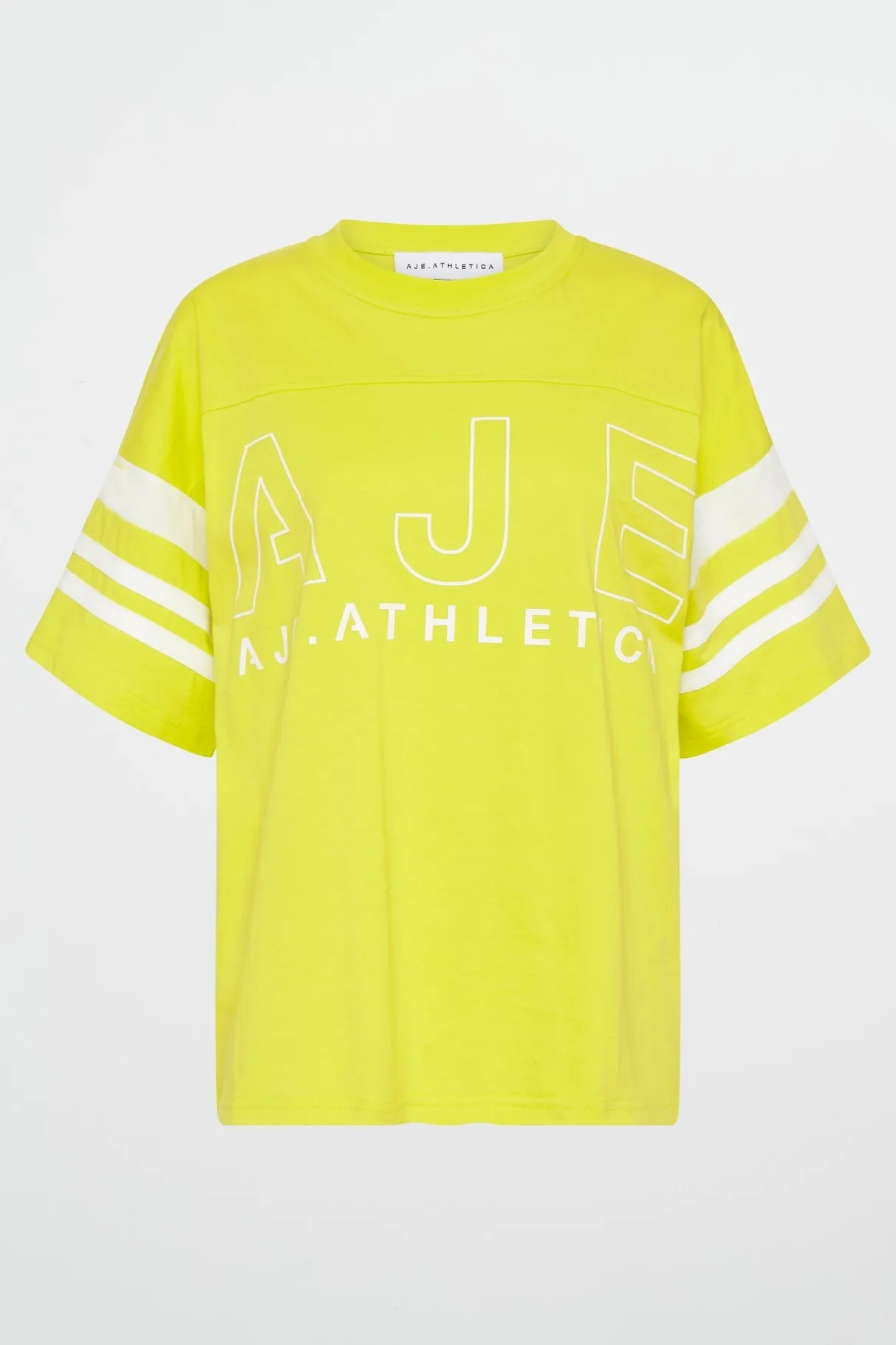 logo_stripe_tshirt__1.webp New Aje ATHLETICA Logo Stripe T-Shirt 102 Citrus Yellow/Wht