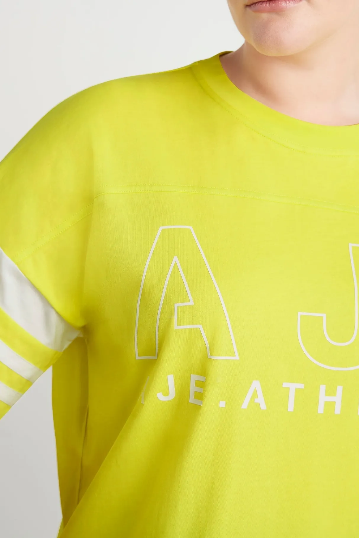 logo_stripe_tshirt__11.webp New Aje ATHLETICA Logo Stripe T-Shirt 102 Citrus Yellow/Wht