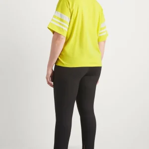 New Aje ATHLETICA Logo Stripe T-Shirt 102 Citrus Yellow/Wht
