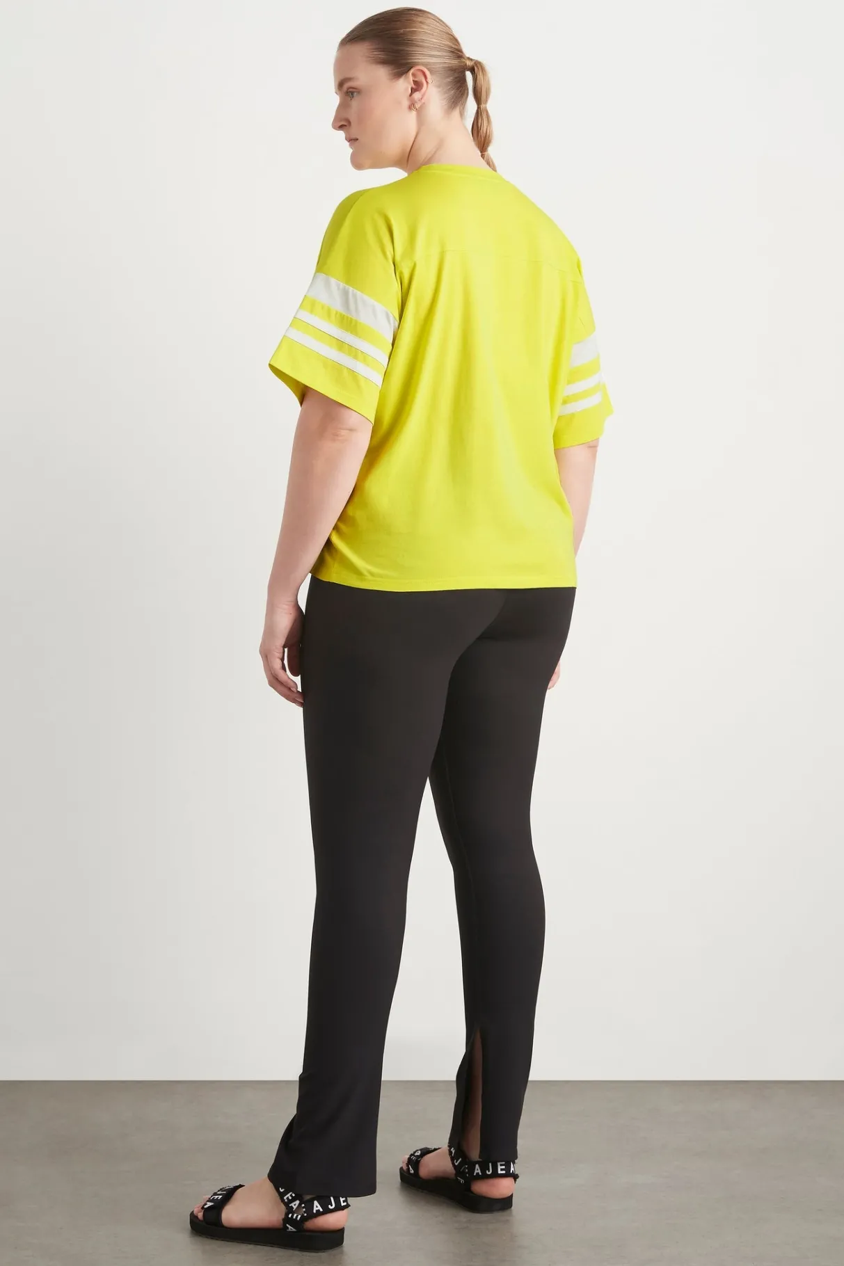 logo_stripe_tshirt__13.webp New Aje ATHLETICA Logo Stripe T-Shirt 102 Citrus Yellow/Wht
