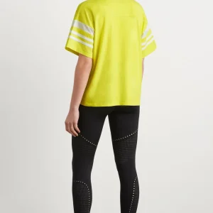 New Aje ATHLETICA Logo Stripe T-Shirt 102 Citrus Yellow/Wht