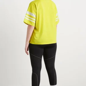 New Aje ATHLETICA Logo Stripe T-Shirt 102 Citrus Yellow/Wht