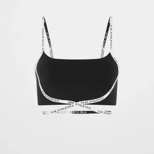 Outlet Aje ATHLETICA Logo Tape Crossover Bra 393 Black/White