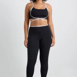 Outlet Aje ATHLETICA Logo Tape Crossover Bra 393 Black/White