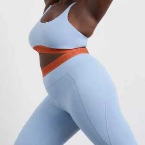Cheap Aje ATHLETICA Logo Tape Legging 208 Steel Blue Copper Orange