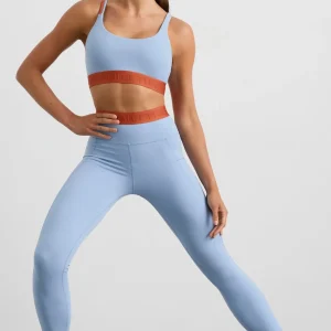 Cheap Aje ATHLETICA Logo Tape Legging 208 Steel Blue Copper Orange