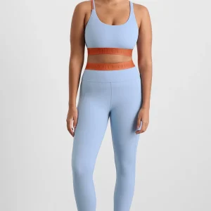 Cheap Aje ATHLETICA Logo Tape Legging 208 Steel Blue Copper Orange