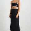 Flash Sale Aje ATHLETICA Logo Tape Spray Midi Skirt 647 Black