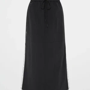 Flash Sale Aje ATHLETICA Logo Tape Spray Midi Skirt 647 Black