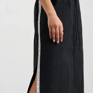 Flash Sale Aje ATHLETICA Logo Tape Spray Midi Skirt 647 Black