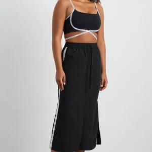 Flash Sale Aje ATHLETICA Logo Tape Spray Midi Skirt 647 Black
