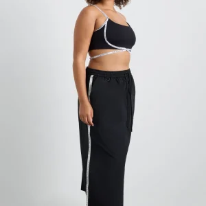 Flash Sale Aje ATHLETICA Logo Tape Spray Midi Skirt 647 Black
