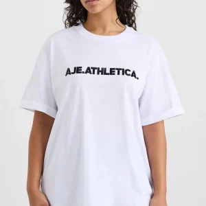 Discount Aje ATHLETICA Logo T-Shirt 102 White/Black