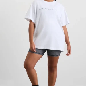 Shop Aje ATHLETICA Logo T-Shirt 102 White/Herringbone