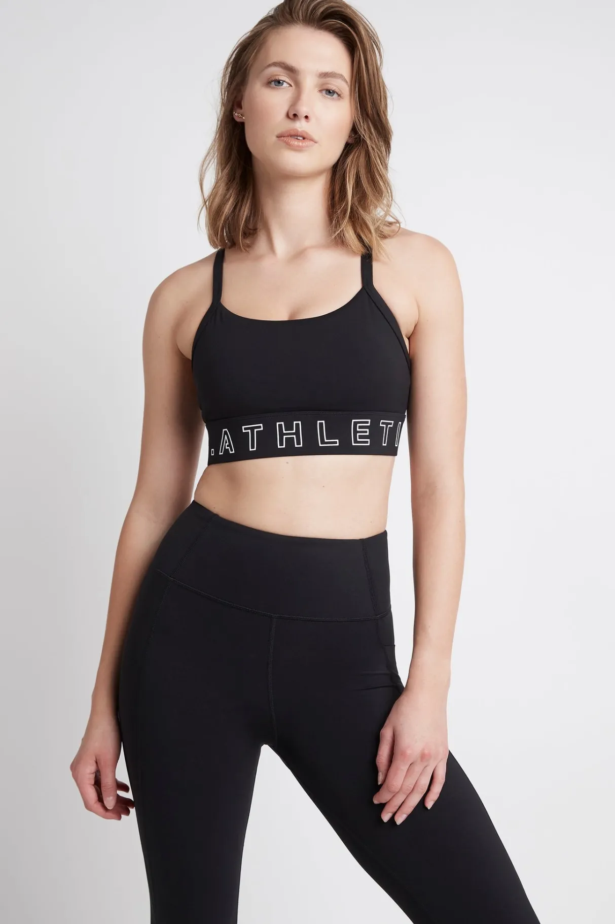 logotape_adjustable_strap_sports_bra__0.webp Outlet Aje ATHLETICA Logotape Adjustable Strap Sports Bra 307 Black/White