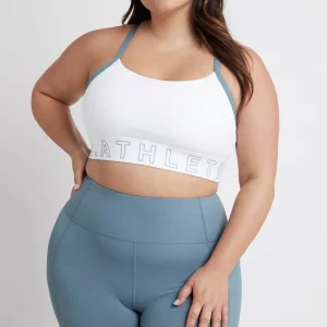 Online Aje ATHLETICA Logotape Adjustable Strap Sports Bra 307 White/Storm Blue