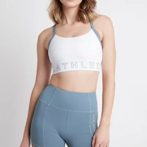 Online Aje ATHLETICA Logotape Adjustable Strap Sports Bra 307 White/Storm Blue