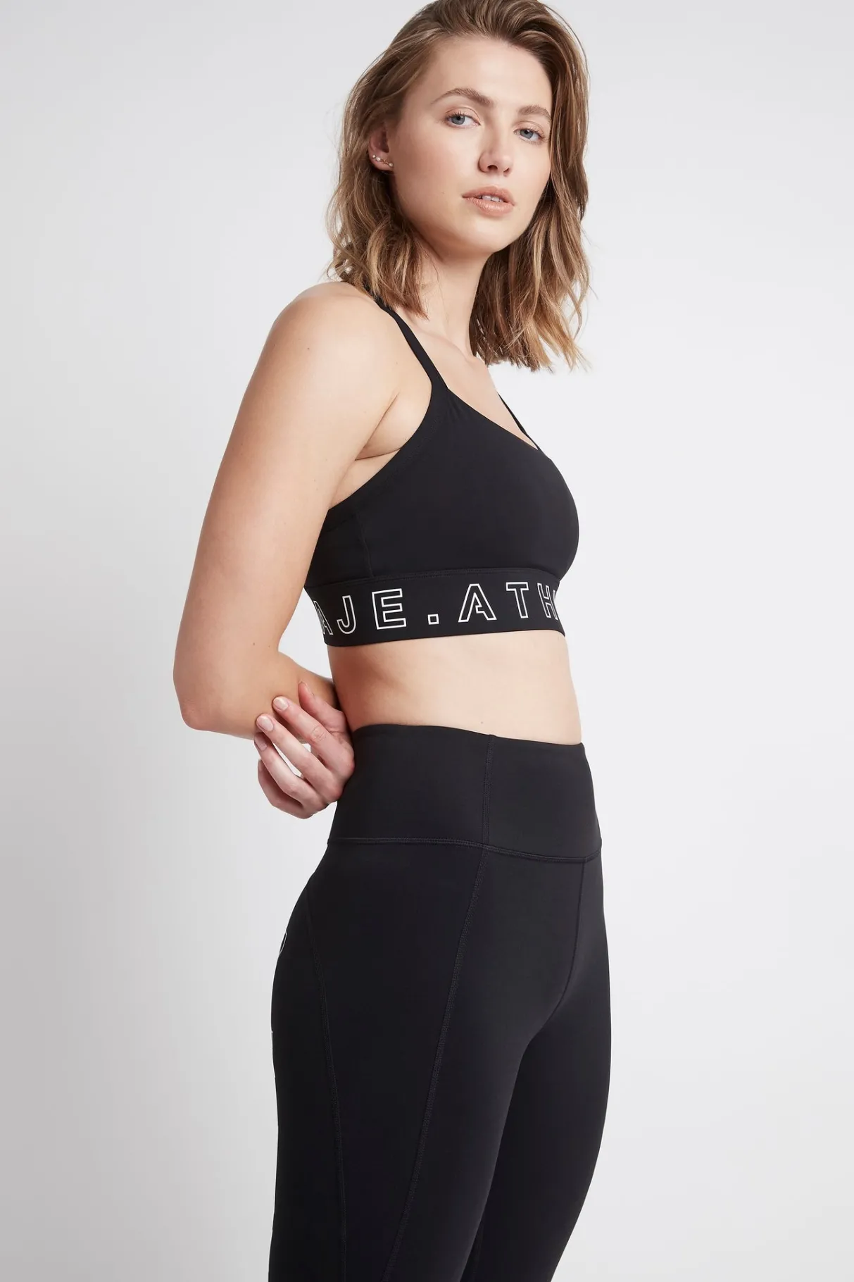 logotape_adjustable_strap_sports_bra__2.webp Outlet Aje ATHLETICA Logotape Adjustable Strap Sports Bra 307 Black/White