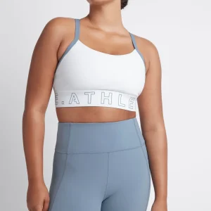 Online Aje ATHLETICA Logotape Adjustable Strap Sports Bra 307 White/Storm Blue